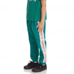 Kappa US Kids Logo Tape Anira 2 Sweatpants - Dark Green