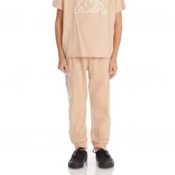 Kappa US Kids Logo Tape Anira 2 Sweatpants - Beige