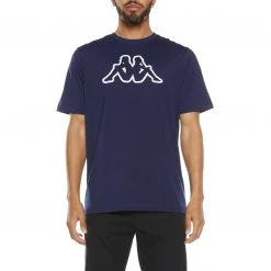 Kappa US Logo Fleece Cromok T-Shirt - Navy Blue Men