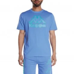 Kappa US Logo Tape Avirec 2 T-Shirt - Blue Teal Men
