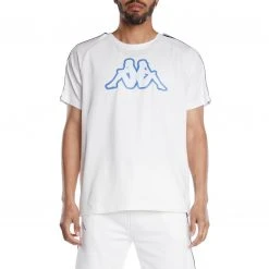 Kappa US Logo Tape Avirec 2 T-Shirt - White Blue