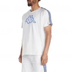 Kappa US Logo Tape Avirec 2 T-Shirt - White Blue
