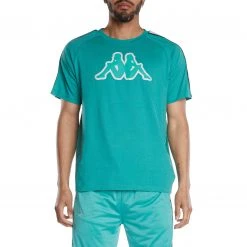Kappa US Men Logo Tape Avirec 2 T-Shirt - Teal