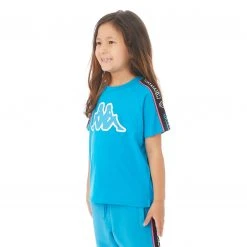 Kappa US Kids Logo Tape Avirec 2 T-Shirt - Blue