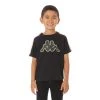 Kappa US Kids Logo Tape Avirec 2 T-Shirt - Black