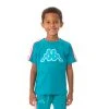 Kappa US Kids Logo Tape Avirec 2 T-Shirt - Peacock 1 Kappa US Kids Logo Tape Avirec 2 T-Shirt - Peacock