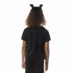 Kappa US Kids Logo Tape Avirec 2 T-Shirt - Black Smoke Orange