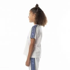 Kappa US Kids Logo Tape Avirec 2 T-Shirt - White Blue