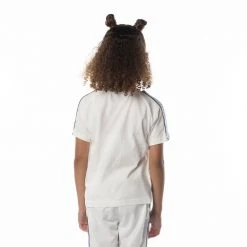 Kappa US Kids Logo Tape Avirec 2 T-Shirt - White Blue
