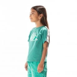 Kappa US Kids Logo Tape Avirec 2 T-Shirt - Teal