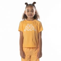 Kappa US Kids Logo Tape Avirec 2 T-Shirt - Light Orange