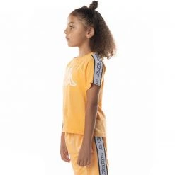 Kappa US Kids Logo Tape Avirec 2 T-Shirt - Light Orange