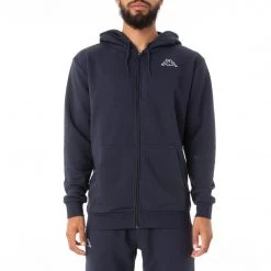 Kappa US Logo Fleece Jackok Full Zip Jacket - Navy Blue Men