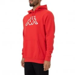 Kappa US Logo Fleece Zavrok Hoodie - Red Coral