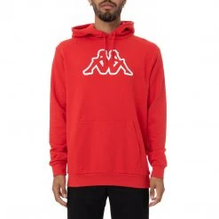 Kappa US Logo Fleece Zavrok Hoodie - Red Coral