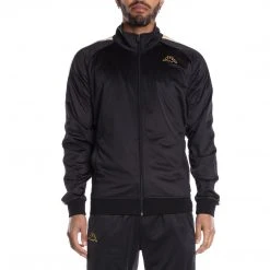 Kappa US Logo Tape Artem 2 Track Jacket - Black Smoke Light Orange Men