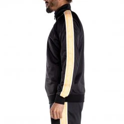 Kappa US Logo Tape Artem 2 Track Jacket - Black Smoke Light Orange Men