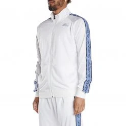 Kappa US Men Logo Tape Artem 2 Track Jacket - White Blue