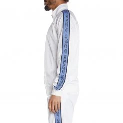 Kappa US Men Logo Tape Artem 2 Track Jacket - White Blue 8 Kappa US Men Logo Tape Artem 2 Track Jacket - White Blue