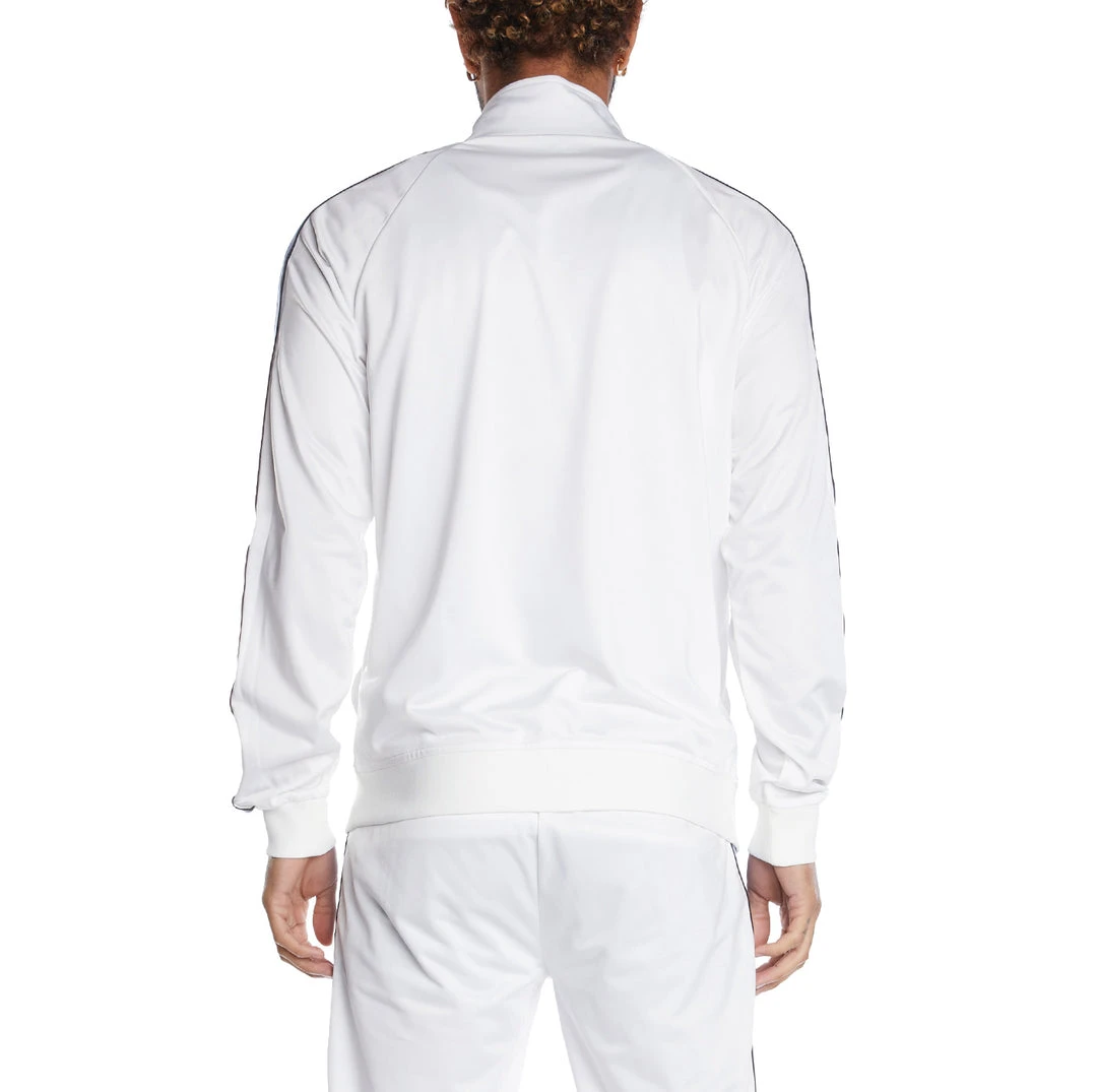 Kappa US Men Logo Tape Artem 2 Track Jacket - White Blue 6 Kappa US Men Logo Tape Artem 2 Track Jacket - White Blue