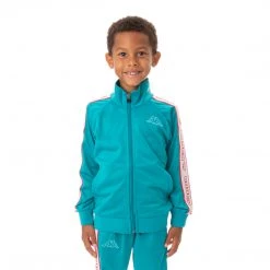 Kappa US Kids Logo Tape Artem 2 Track Jacket - Peacock