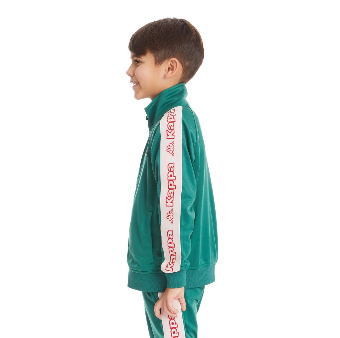 Kappa US Kids Logo Tape Artem 2 Track Jacket - Dark Green 5 Kappa US Kids Logo Tape Artem 2 Track Jacket - Dark Green