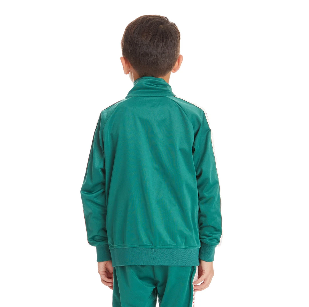 Kappa US Kids Logo Tape Artem 2 Track Jacket - Dark Green 6 Kappa US Kids Logo Tape Artem 2 Track Jacket - Dark Green
