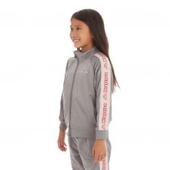 Kappa US Kids Logo Tape Artem 2 Track Jacket - Grey