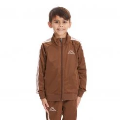 Kappa US Kids Logo Tape Artem 2 Track Jacket - Brown