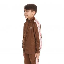 Kappa US Kids Logo Tape Artem 2 Track Jacket - Brown