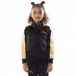 Kappa US Kids Logo Tape Artem 2 Track Jacket - Black Smoke Orange