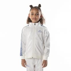 Kappa US Kids Logo Tape Artem 2 Track Jacket - White Blue