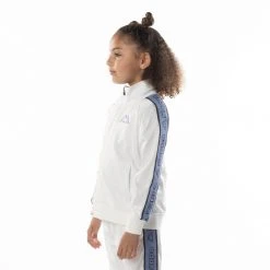 Kappa US Kids Logo Tape Artem 2 Track Jacket - White Blue