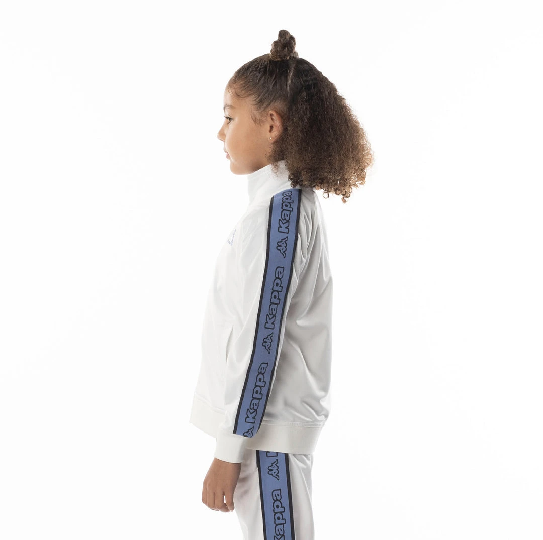 Kappa US Kids Logo Tape Artem 2 Track Jacket - White Blue 5 Kappa US Kids Logo Tape Artem 2 Track Jacket - White Blue