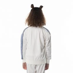 Kappa US Kids Logo Tape Artem 2 Track Jacket - White Blue 9 Kappa US Kids Logo Tape Artem 2 Track Jacket - White Blue