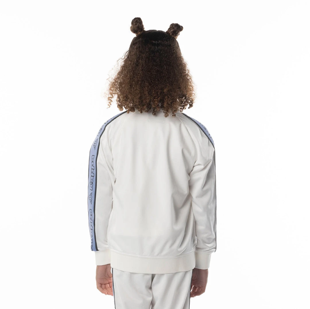 Kappa US Kids Logo Tape Artem 2 Track Jacket - White Blue 6 Kappa US Kids Logo Tape Artem 2 Track Jacket - White Blue