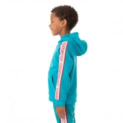 Kappa US Kids Logo Tape Apet 2 Hoodie - Peacock 8 Kappa US Kids Logo Tape Apet 2 Hoodie - Peacock