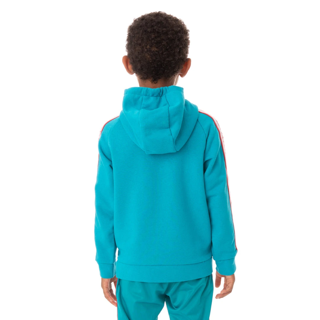 Kappa US Kids Logo Tape Apet 2 Hoodie - Peacock 6 Kappa US Kids Logo Tape Apet 2 Hoodie - Peacock