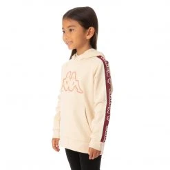 Kappa US Kids Logo Tape Apet 2 Hoodie - Beige