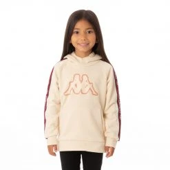 Kappa US Kids Logo Tape Apet 2 Hoodie - Beige