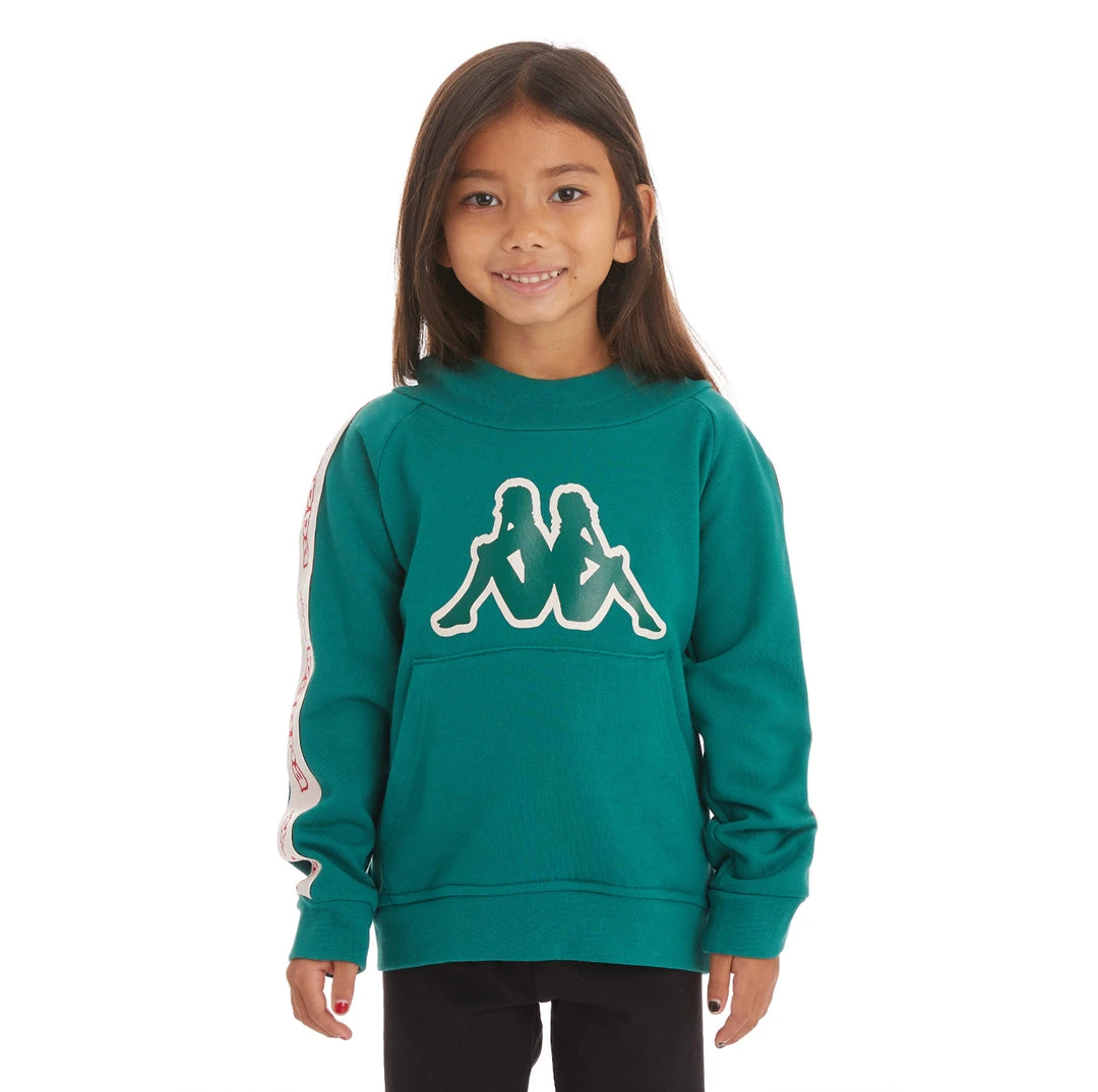Kappa US Kids Logo Tape Apet 2 Hoodie - Dark Green 3 Kappa US Kids Logo Tape Apet 2 Hoodie - Dark Green