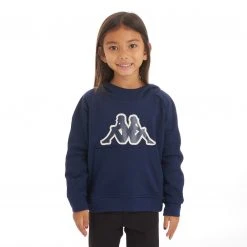 Kappa US Kids Logo Tape Apet 2 Hoodie - Navy