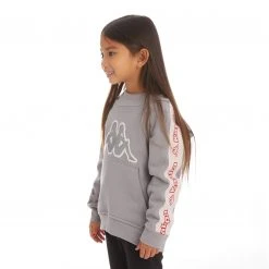 Kappa US Kids Logo Tape Apet 2 Hoodie - Grey