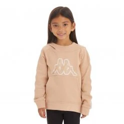 Kappa US Kids Logo Tape Apet 2 Hoodie - Beige