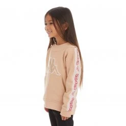 Kappa US Kids Logo Tape Apet 2 Hoodie - Beige