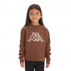 Kappa US Kids Logo Tape Apet 2 Hoodie - Brown