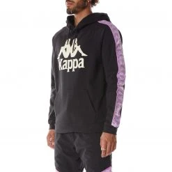 Kappa US 222 Banda Hurtado 2 Hoodie - Black Smoke Violet