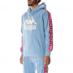 Kappa US 222 Banda Hurtado 2 Hoodie - Light Blue Pink Men