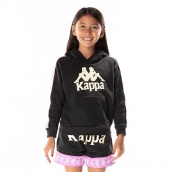 Kappa US Kids 222 Banda Hurtado 2 Hoodie - Black Smoke Violet