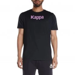 Kappa US Men Authentic Runis T-Shirt - Black Smoke Violet